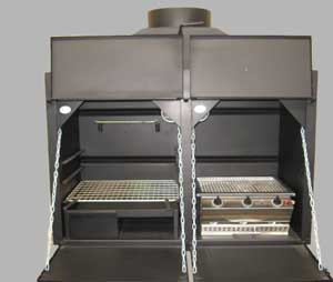 1200mm Combination braai with divider